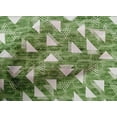 thumbnail image 4 of oneOone Cotton Cambric Forest Green Fabric Texture & Triangle Geometric Craft Projects Decor Fabric Printed By The Yard 56 Inch Wide, 4 of 4