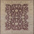 thumbnail image 1 of Ahgly Company Indoor Square Mid-Century Modern Chestnut Brown Oriental Area Rugs, 8' Square, 1 of 6