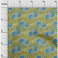 thumbnail image 2 of oneOone Polyester Spandex Lime Green Fabric Asian Japanese Koi Fish Fabric For Sewing Printed Craft Fabric By The Yard 56 Inch Wide, 2 of 4