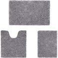 thumbnail image 1 of CPDD 3 Pieces Bathroom Rug Set, Ultra Soft Non Slip Bath Rug and Absorbent Chenille Bath Mat, Grey Bathroom Rugs, Plush Bath Mats for Bathroom, Tub, Shower Grey 3 Pieces Set, 1 of 6