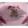 thumbnail image 4 of oneOone Viscose Chiffon Fabric Leaves|Bird & Floral Block Decor Fabric Printed BTY 42 Inch Wide, 4 of 4