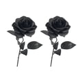 thumbnail image 2 of Fridja Clearance under 5$ Rose Gothic Dark Artificial Flower White Inner Ring Red Halloween Decoration Artificial Flower Silk Flower Artificial Flower, 2 of 5