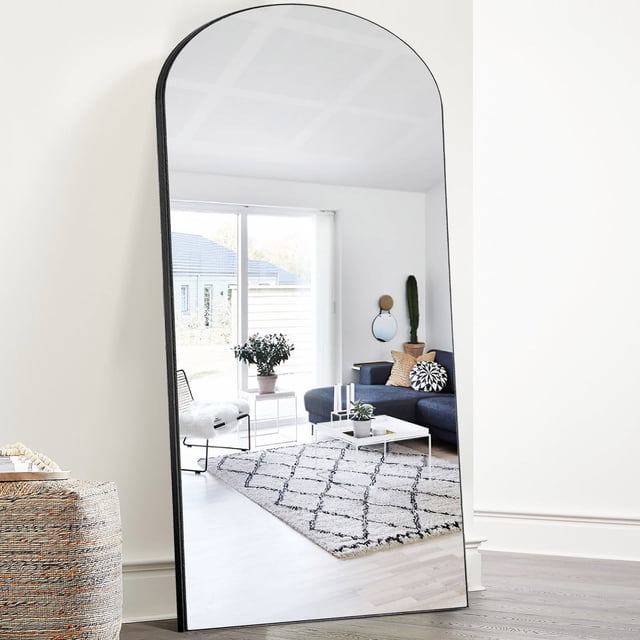 NeuType Full Length Floor Mirror Arch Black 65"x22"