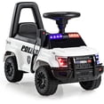 thumbnail image 1 of OLAKIDS Ride On Push Police Car, Toddler Foot-to-Floor Sliding Toy with Siren, Steering Wheel, Megaphone, Horn, Headlights, Under Seat Storage, Kids Racer Walking Gift for Boys Girls 3+ (White), 1 of 9