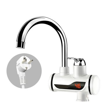Chauffe-eau Électrique Sans Réservoir Instantané Robinet de Cuisine Chauffage Instantané avec LED, Conçu pour Durer