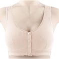 thumbnail image 2 of Timegard Bras for Women No Underwire Plus Size Front Closure Button Comfortable Full-Coverage Everyday Bra, 2 of 7