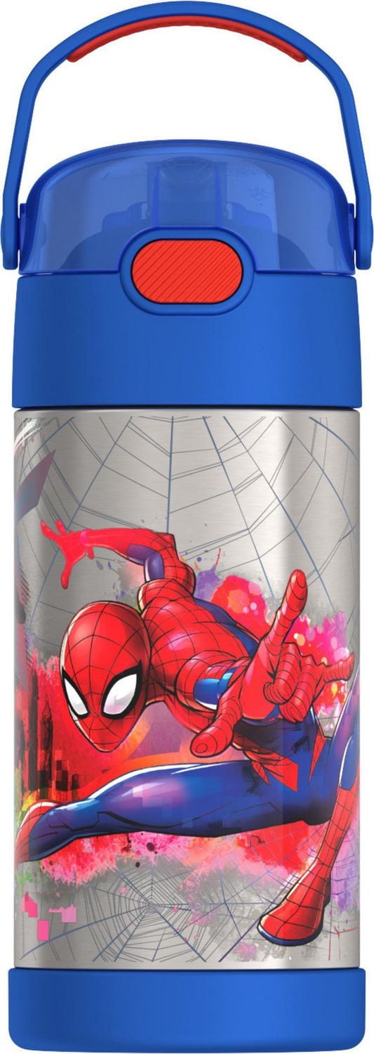 Thermos Kids Bouteille d'eau isolée sous vide avec paille rabattable, 355 ml, Bluey