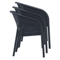 thumbnail image 2 of Compamia Panama Resin Wickerlook Patio Dining Arm Chair in Brown, 2 of 11