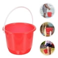 thumbnail image 4 of MOVTOTOP 3Pcs Durable Construction Red PP Water Bucket for Bath Home Use 12.6X7.5X6.3in, 4 of 8