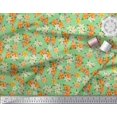 thumbnail image 2 of Soimoi Poly Georgette Fabric Leaves & Flower Floral Print Fabric by The Yard 52 Inch Wide, 2 of 3