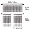 thumbnail image 4 of Paire de Courts Rideaux de Cuisine, Demi-Rideaux de Fenêtre en Polyester à Impression 2D, Lavables, Résistants à l'Eau et Filtrant la Lumière pour Café et Maison, 137x45 cm, 4 of 6