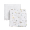 thumbnail image 2 of George Baby Neutral Boxed Organic Cotton Muslin Swaddling Blankets (2 Count)., 2 of 6