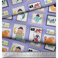 thumbnail image 3 of Soimoi Poly Georgette Fabric Penguin Ocean Print Sewing Fabric Yard 52 Inch Wide, 3 of 3