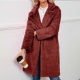 thumbnail image 4 of LSLJS Manteau Long Chaud en Fausse Fourrure pour Femmes, Veste d'Hiver à Col Rabattu, 4 of 5