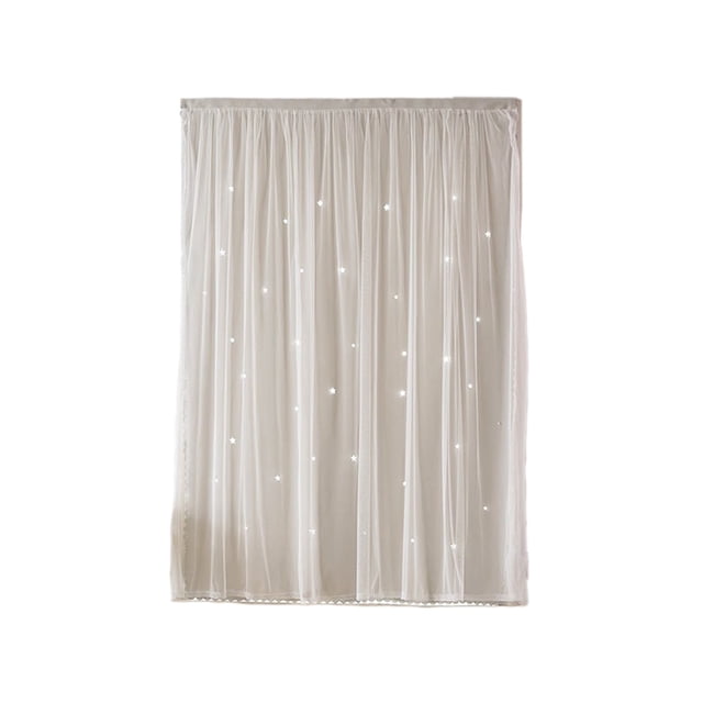 Curtains for Living Room,Living Room Curtains Embroidered Sheer Curtains - Light Filtering Opaque Phantom Mesh White Window Screen for Living Room Bedroom Living Room Decor