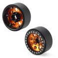 thumbnail image 2 of Graflsoa 4pcs 2.2" Aluminum Alloy Wheel Rims for Climbing Cars, Black with Gold Accent, 8-Hole Design, Hexagon Length 12mm, 2 of 7