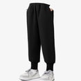 thumbnail image 3 of Winter Pants for Girls Children's Winter Solid Color Elastic Waist Slim Sports Sweatpants Long Pants, 3 of 5
