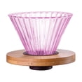 thumbnail image 1 of Glass Coffee Mugs Coffee Filter Coffee Colored Glass Filter Mug Portable Glass Hand Brewed Coffee Filter Mug Drip Reusable Filter Removable Wooden Base Clear Coffee Mug, 1 of 6