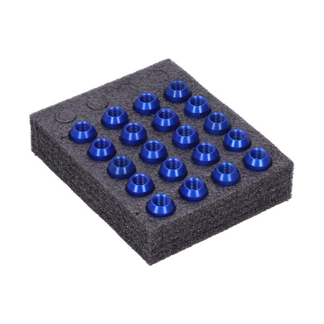 Écrous de Verrouillage, Écrous de Filetage M12x1.5 Extrémité Fermée 20 Pcs 7075-T6 Accessoires de Roue en Aluminium pour Véhicule Couleur, Or, Rouge, Bleu