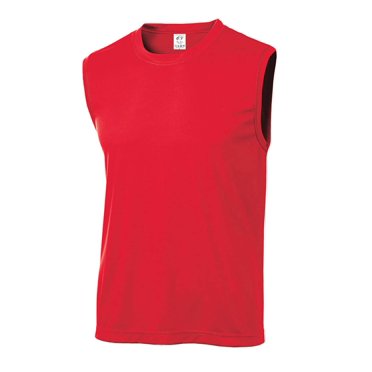 Gravity Threads Mens Sleeveless Moisture Wicking Shirt - True Red - Medium