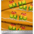 thumbnail image 3 of Soimoi Rayon Fabric Branch & Colorful Parrot Bird Fabric Prints by Yard 42 Inch Wide, 3 of 3
