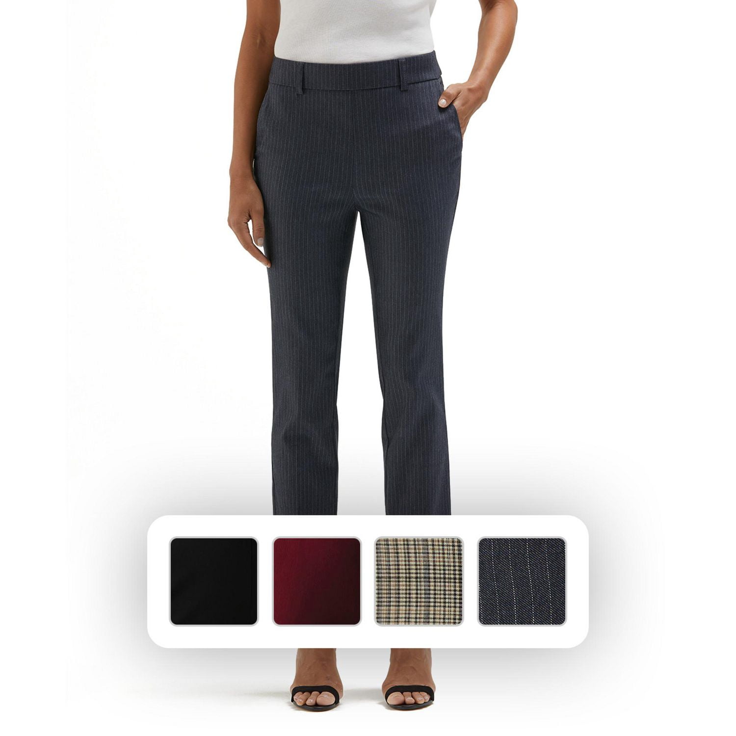 Rafaella Pantalon habillé à jambe droite pour femme