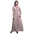 thumbnail image 1 of Bimba Robe Maxi Sans Manches à Imprimé Floral avec Fente avant pour Femmes Été Printemps, Fête - XXX-Grand, 1 of 5