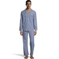 thumbnail image 1 of Hanes Mens Woven Pajamas, M, Blue Stripe, 1 of 1