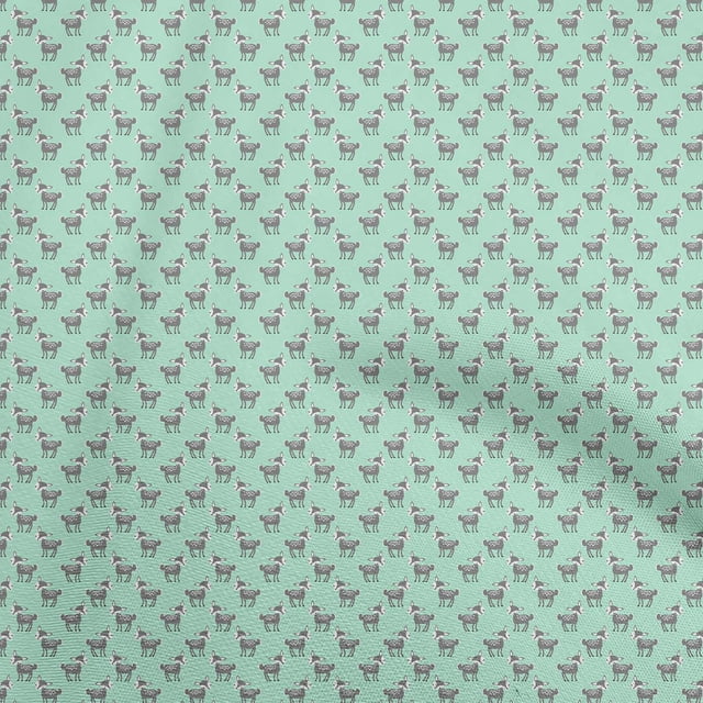 oneOone Velvet Light Mint Green Fabric Animal Fabric For Sewing Printed Craft Fabric By The Yard 58 Inch Wide