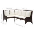 thumbnail image 4 of vidaXL Canapés d'Angle de Jardin 2 Pcs Rotin Synthétique Brun, 4 of 4