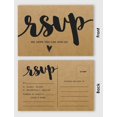thumbnail image 3 of Inkdotpot 50 Blank RSVP Postcards Rustic Kraft Script Style Print 4"X6" Response Cards,RSVP Reply Card For Wedding,Bridal Shower,Baby Shower, 3 of 5