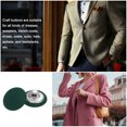thumbnail image 5 of Unique Bargains 10pcs 24L Fabric Cloth Covered Button 15mm Round Metal Shank Sewing Buttons for Suits Dress Blouses, Army Green, 5 of 5
