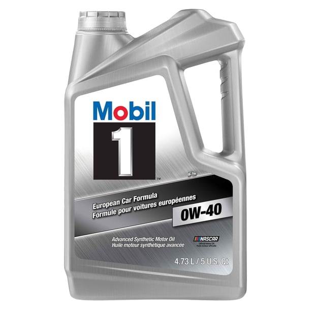 Mobil 1™ Full Synthetic Engine Oil 0W-40, 4.73 L - Walmart.ca