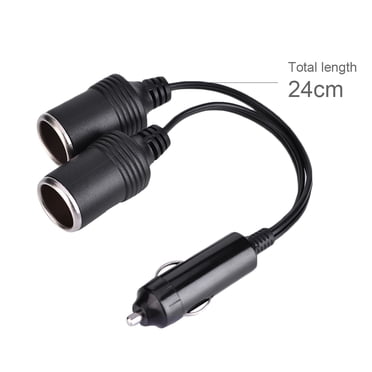 Rdeghly 12V/24V Car Charger Plug Male to 2-Way Female Cigarette Socket Extension Cord Cable ,Cigarette Lighter Cable, Cigarette Lighter Adapter Cable