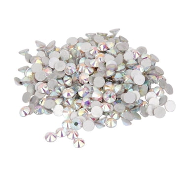 kurtrusly 1400pcs/SS20 Glass Crystal Round Flat Back Rhinestones Gems White AB Acrylic