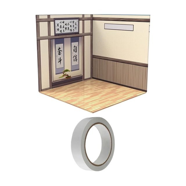 bedienty 1/12 Scale Backdrop Layout Display for Figures Mini Dolls Study Action Diecast Room Car Study Room 21.5x21.5cm