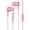 Pink, variant on Headphones Microphone Wired Stereo Earbuds Bass Compitable With Earphones For Android Phone Holder