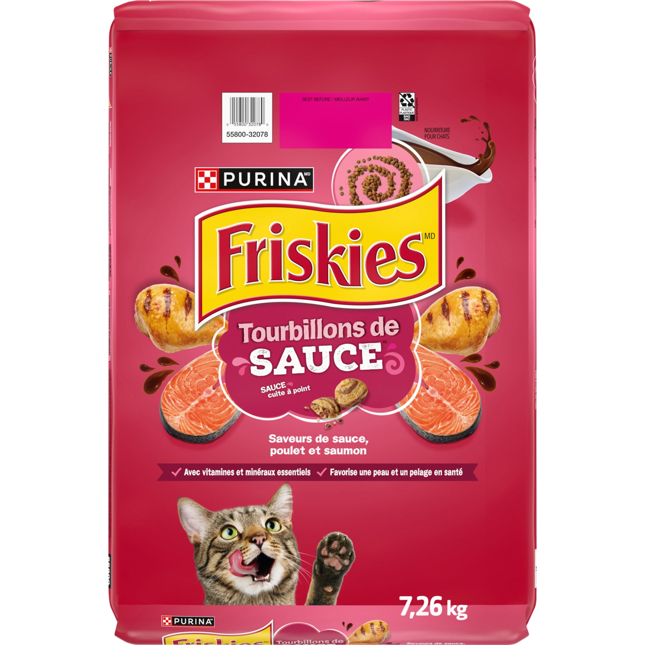 Friskies Tourbillons de Sauce, Nourriture Sèche pour Chats 7.26kg