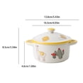 thumbnail image 3 of Baohd Colorful Ceramic Bowls Set For Vibrant Table Settings Ceramic Souffle Baking Bowls Steam Soup Bowl Alpacos, 3 of 6
