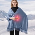 thumbnail image 3 of PRETXORVE USB Heated Blanket Heated Throw Blanket USB Throw Blanket with Zipper Wearable Portable Throw Wrap Washable, 3 of 5