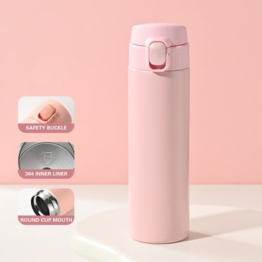 EGNMCR Cups Portable And Fashionable Stainless Steel Water Cup For Men And Women With Handle Bounce Cover Insulation Cup 450ml Water bottle