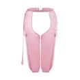 thumbnail image 3 of Women Crotchless Trousers Solid Color Long Pants with Chain Belt, 3 of 6