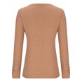 thumbnail image 5 of AherBiu Hauts à Manches Longues pour Femmes, Côtelés, Extensibles, Ajustés, Col Rond, Couche de Base, T-Shirts, Tunique, Chemisier, 5 of 5