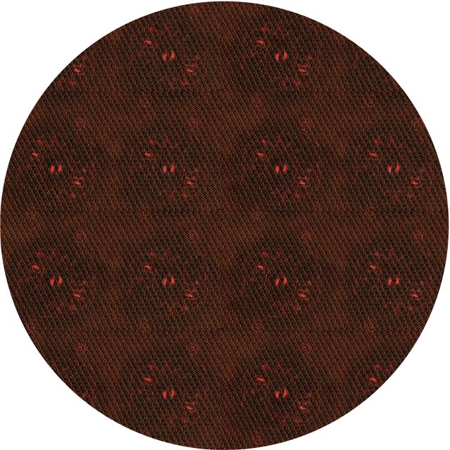Ahgly Company Machine Washable Indoor Square Transitional Red Brown Area Rugs, 3' Square