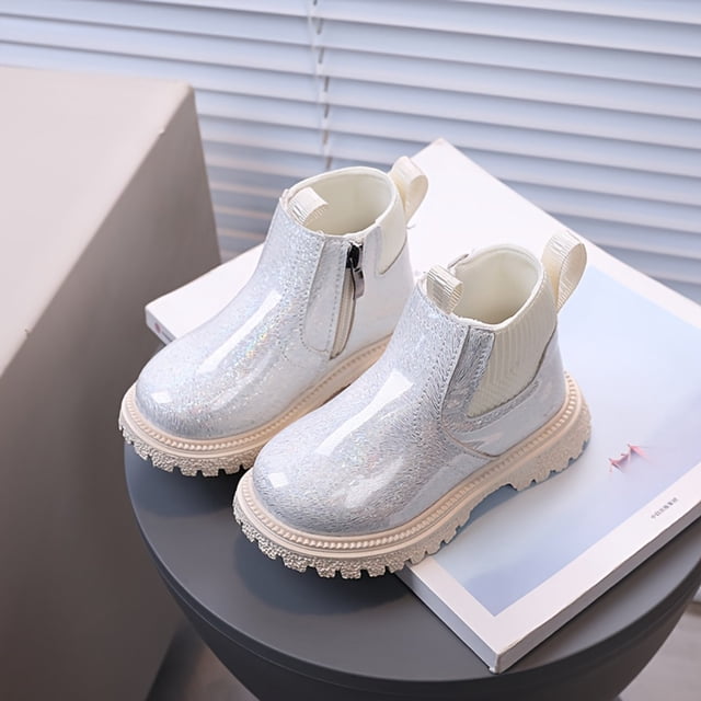 LNGOOR Casual Cute Boots With Zipper For Girls Non-slip Wear-resistant Boots For Spring Autumn Winter