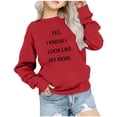 thumbnail image 1 of Économies d'Hiver! SROBPTY Chandails à Manches Longues pour Tout-Petits, T-Shirt pour Enfants à Manches Longues Imprimé, T-Shirt Imprimé à Col Rond Court Convenant aux Garçons et aux Filles Rouge, 2 Ans, 1 of 4