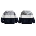 thumbnail image 3 of Hauts à Manches Longues à Capuche Contrastés en Jacquard pour Hommes, 3 of 5