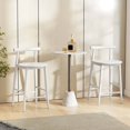 thumbnail image 4 of Costway Bar Chair Counter Height Stools Set of 2 with Acacia Wood Frame Supporting Legs White, 4 of 8