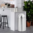 thumbnail image 4 of 1 Stainless Steel Sliding Door Ball Lid Trash Can, 4 of 9