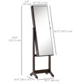 thumbnail image 3 of HOMCOM Jewelry Cabinet Floor Standing, Lockable Jewelry Organizer, 3 of 10